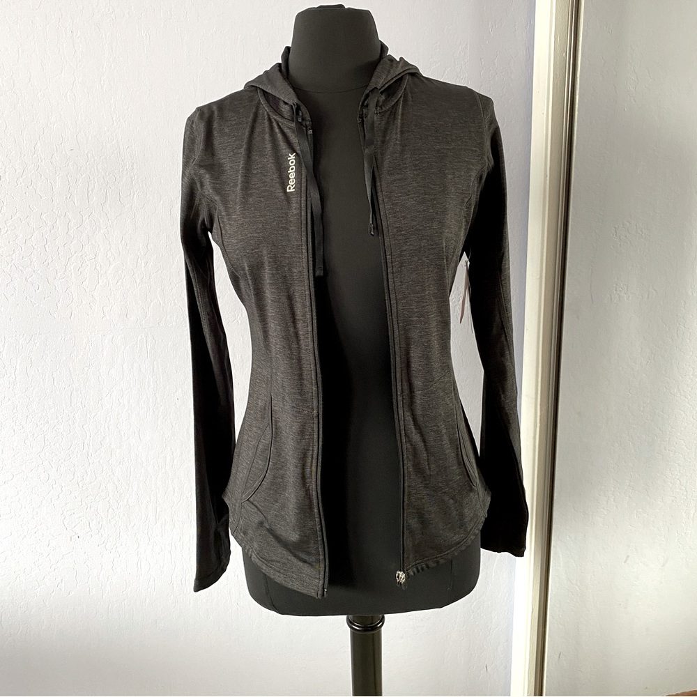 Reebok jogging jacket heather grey size XS